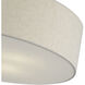 Monroe 3 Light 15 inch Antique Brass Semi Flush Mount Ceiling Light, Large