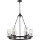 Marlow 6 Light 27.5 inch Matte Black Outdoor Chandelier