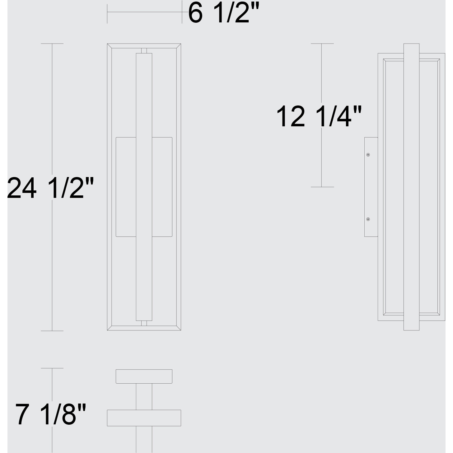 In & Out LED 24.5 inch Sand Black Outdoor Wall Sconce