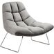 Bartlett Light Grey Soft Textured Fabric Chair