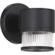 Ari Clear Ribbed 4.75 inch Black Wall Sconce Wall Light