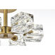Lyra 6 Light 14 inch Satin Gold Flush Mount Ceiling Light