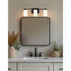 Alabaster Rocks LED 24 inch Matte Black Vanity Light Wall Light in 2100 Lm LED, Square with Flat Rim