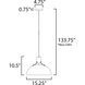 Dawn 1 Light 15.25 inch Satin Nickel Single Pendant Ceiling Light
