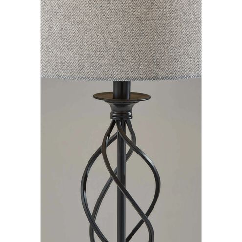 Darcy 26 inch 60.00 watt Black Metal Table Lamp Portable Light, Simplee Adesso