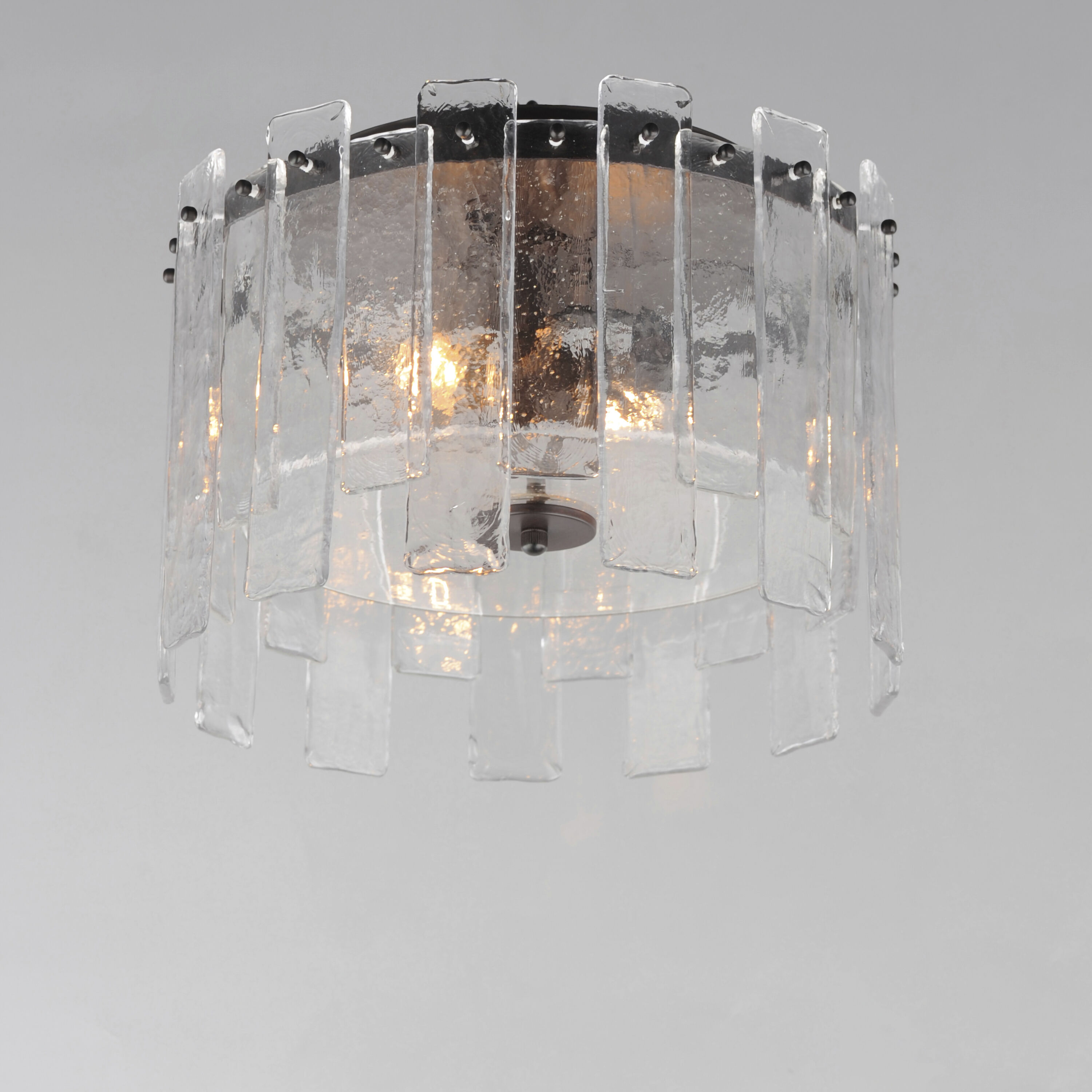 Warren 2 Light 14.5 inch Dark Bronze Flush Mount Ceiling Light