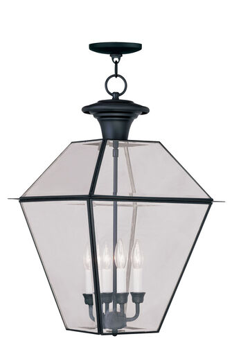 Westover 4 Light 15 inch Black Outdoor Pendant Lantern