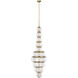 Waterford Killarney LED 19 inch Natural Brass Layered Entry Chandelier Ceiling Light