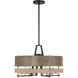 Silver Creek 4 Light 20 inch Stone Grey/Coal/Brushed Nickel Convertible Pendant Ceiling Light