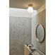 Lyra 1 Light 7.09 inch Gloss Glaze White Bathroom Ceiling Light