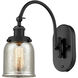 Franklin Restoration Bell 1 Light 5 inch Matte Black Sconce Wall Light