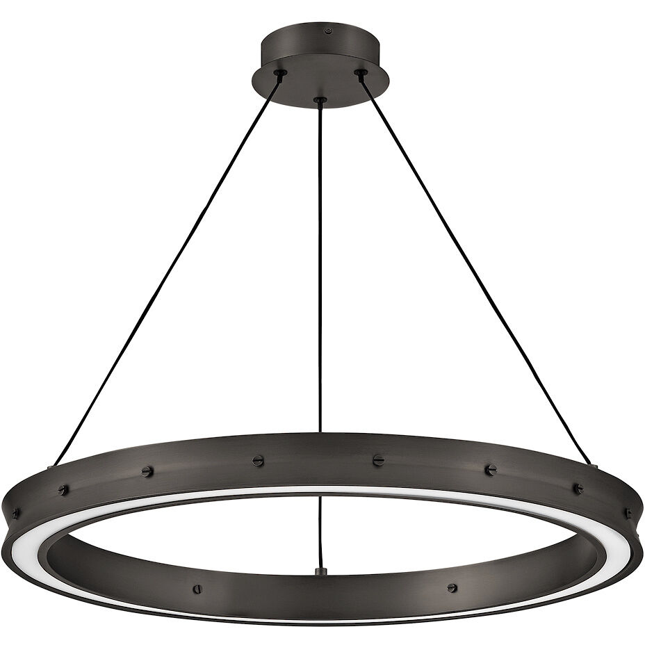 Althea LED 26 inch Satin Black Chandelier Ceiling Light