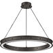 Althea LED 26 inch Satin Black Chandelier Ceiling Light