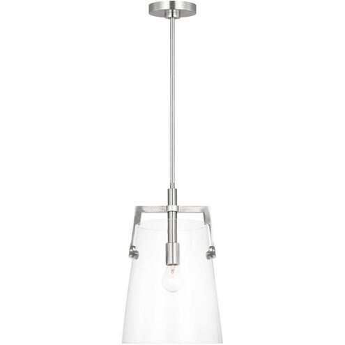Drew & Jonathan Crofton 1 Light 10.25 inch Brushed Nickel Pendant Ceiling Light, Medium