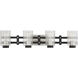 Colt 4 Light 32 inch Matte Black with Satin Nickel Vanity Light Wall Light