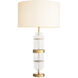 East 30.71 inch 40 watt Antique Brass and Clear Glass Table Lamp Portable Light