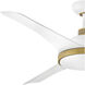 Alba 56 inch Matte White with Heritage Brass with Matte White Blades Smart Fan