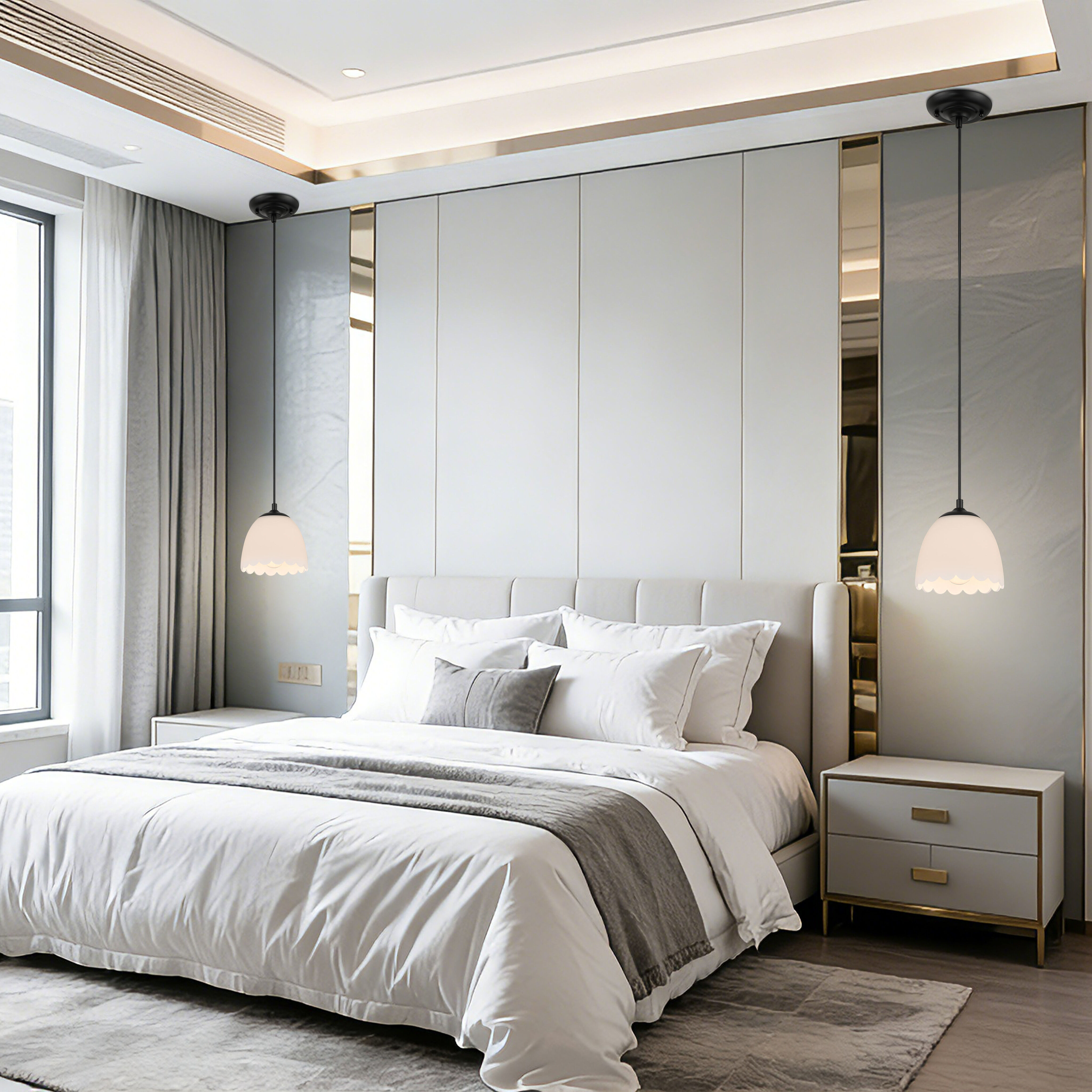 Dorinda 1 Light 6.5 inch Matte Black Pendant Ceiling Light