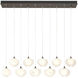 Ume 10 Light 44.7 inch Ink Pendant Ceiling Light in Frosted
