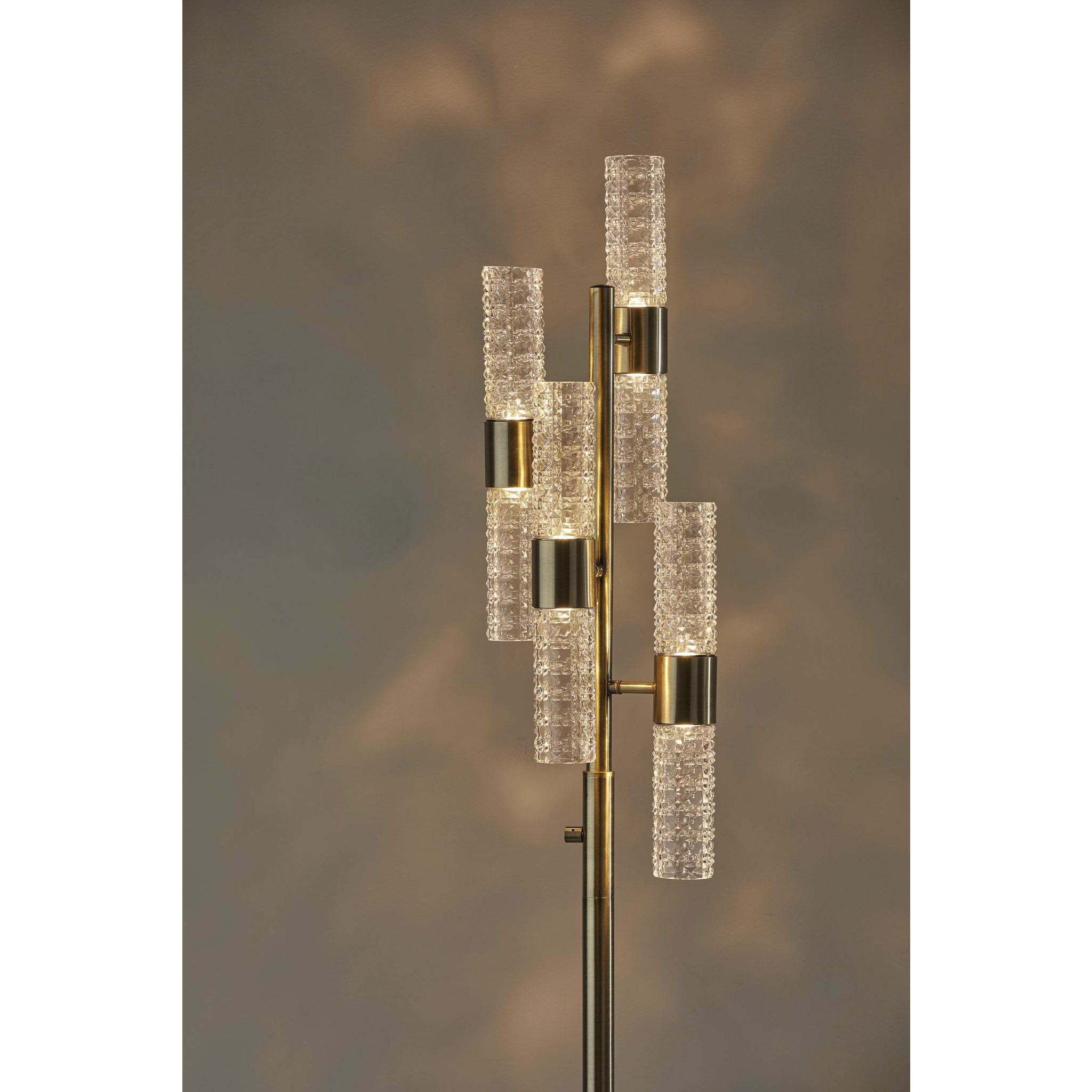 Harriet 67 inch 4.00 watt Antique Brass Floor Lamp Portable Light