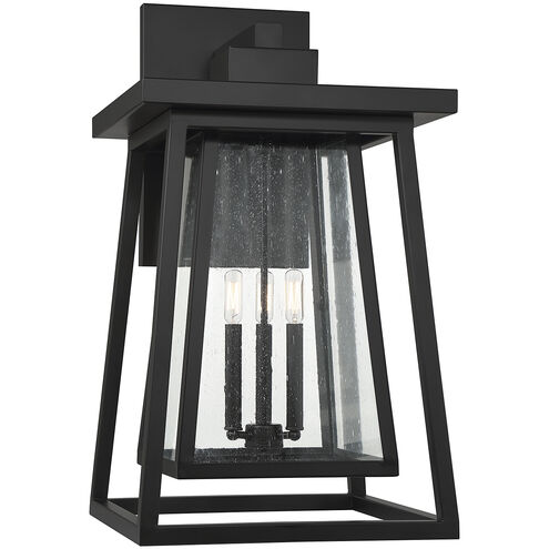 Denver 3 Light 29 inch Matte Black Outdoor Wall Lantern