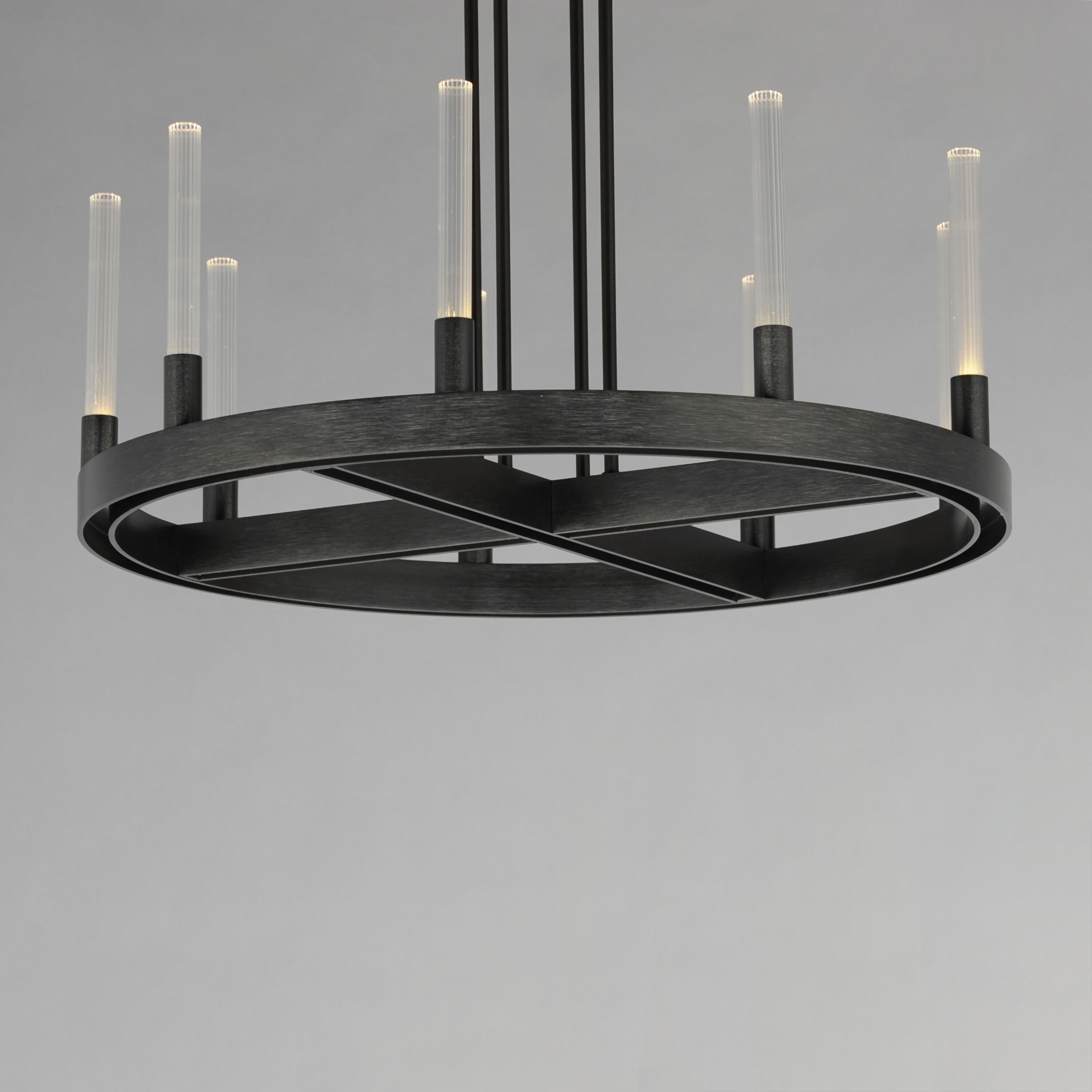 Ovation LED 23.5 inch Black Single-Tier Chandelier Ceiling Light
