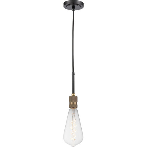 Restoration Ellis LED 3.75 inch Black Antique Brass Mini Pendant Ceiling Light