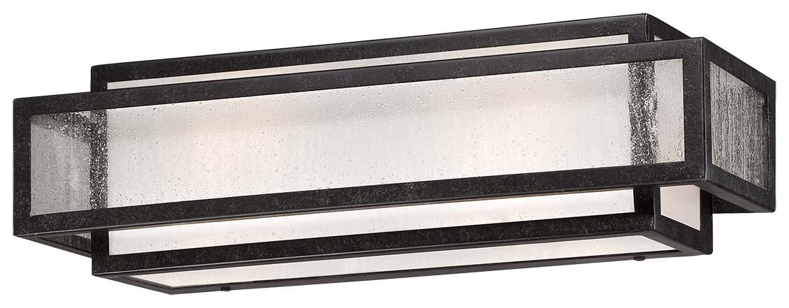 Camden Square 2 Light 17 inch Aged Charcoal Bath Light Wall Light