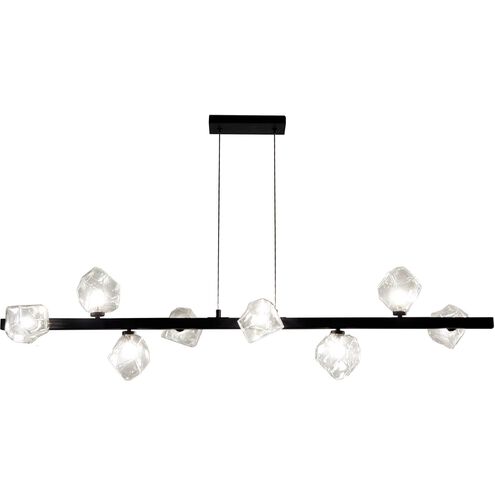 Pearlene 8 Light 54 inch Matte Black Horizontal Pendant Ceiling Light