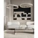 Pleiades LED 36 inch Contemporary Silver Leaf and Contemporary Silver Chandelier Ceiling Light