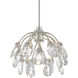 Crystal Bud 7 Light 58 inch Silver Multi-Drop Linear Pendant Ceiling Light