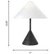 Kelly by Kelly Wearstler Brachion 20.88 inch 60 watt Black Pearl Table Lamp Portable Light