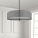 Preston 4 Light 26 inch Matte Black with Grey Linear Pendant Ceiling Light