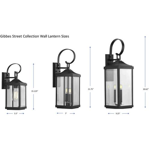 Gibbes Street 2 Light 22 inch Textured Black Outdoor Wall Lantern, Medium, Design Series 