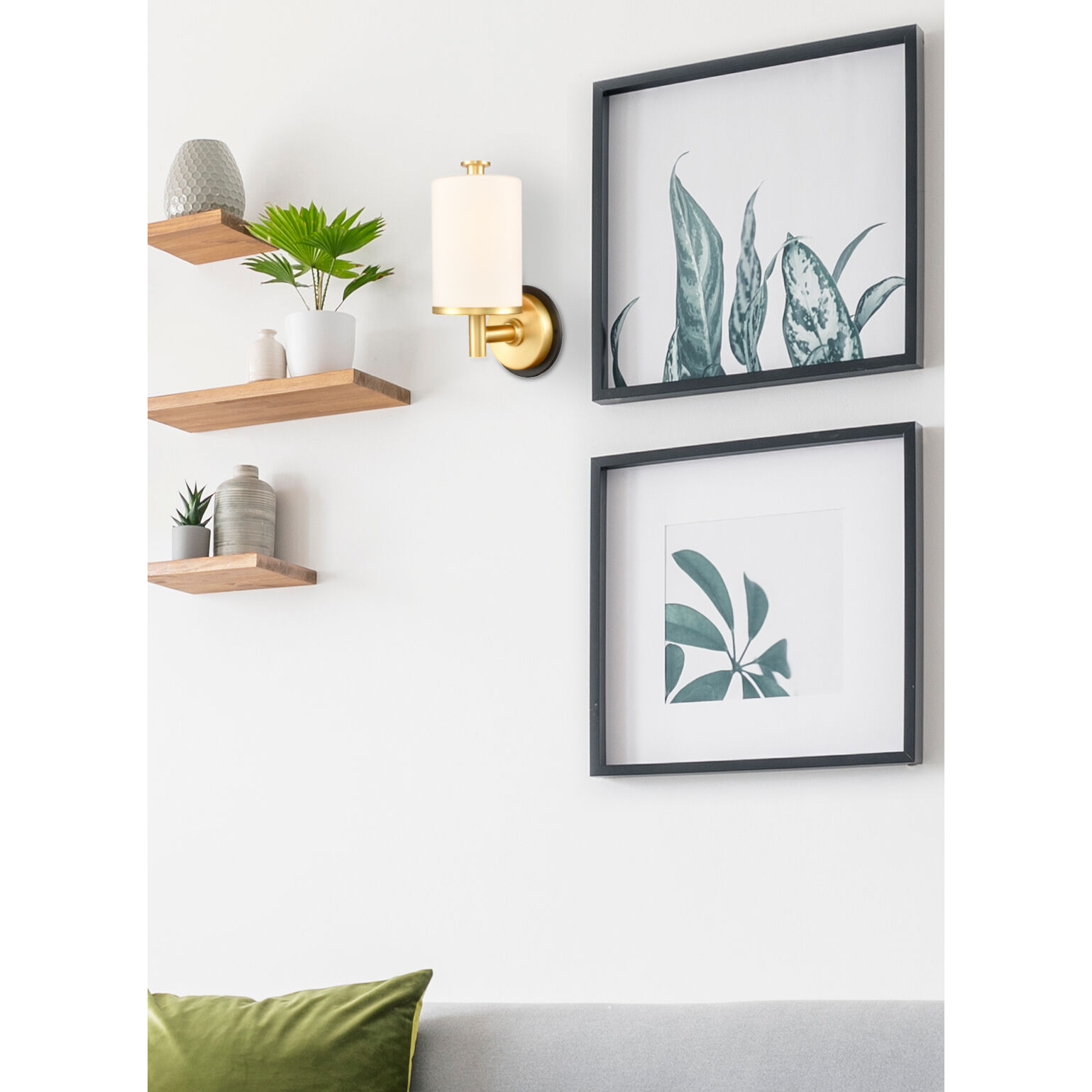 Marlowe 1 Light 5 inch Black Satin Gold Bath Vanity Light Wall Light