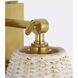 Marie Flanigan Wimberley LED 6 inch Soft Brass Bedside Wall Light in White Wicker