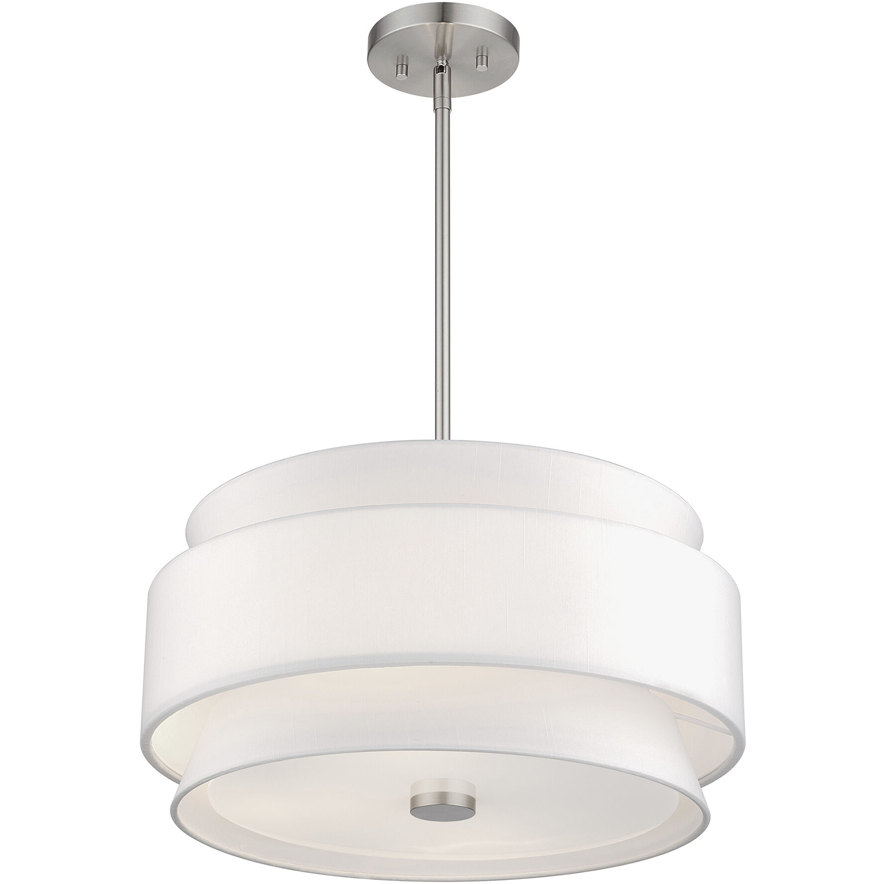 Fontana 4 Light 18 inch Brushed Nickel Pendant Chandelier Ceiling Light