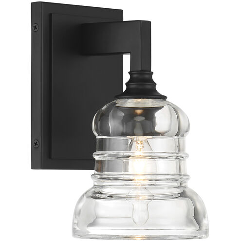 Gregory 1 Light 5.75 inch Matte Black Bath Wall Sconce Wall Light