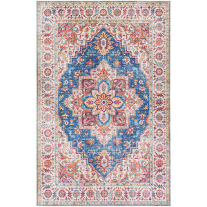 Veronica 90 X 60 inch Navy/Ice Blue/Ivory/Bright Yellow/Wheat/Mauve Rugs