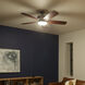 Crescent 56 inch Olde Bronze with Gold Highlights with Walnut Blades Ceiling Fan