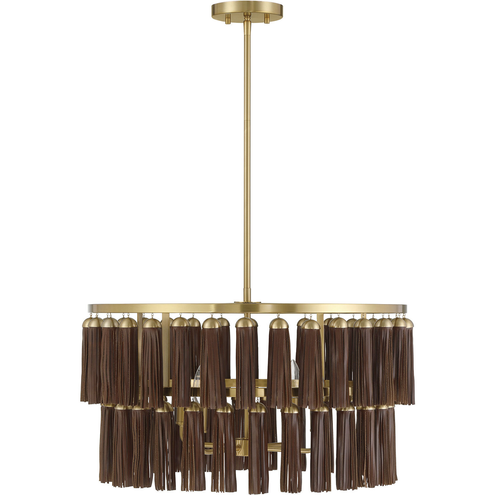 Aquitane 4 Light 24 inch Warm Brass Pendant Ceiling Light