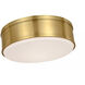 Chapman & Myers Marden LED 17.5 inch Antique-Burnished Brass Flush Mount Ceiling Light