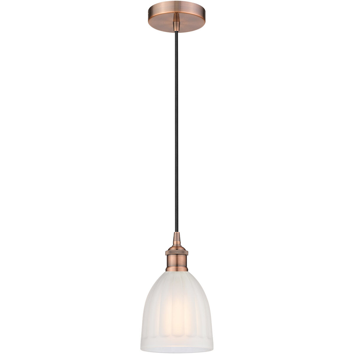 Edison Brookfield LED 6 inch Antique Copper Mini Pendant Ceiling Light