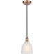 Edison Brookfield LED 6 inch Antique Copper Mini Pendant Ceiling Light
