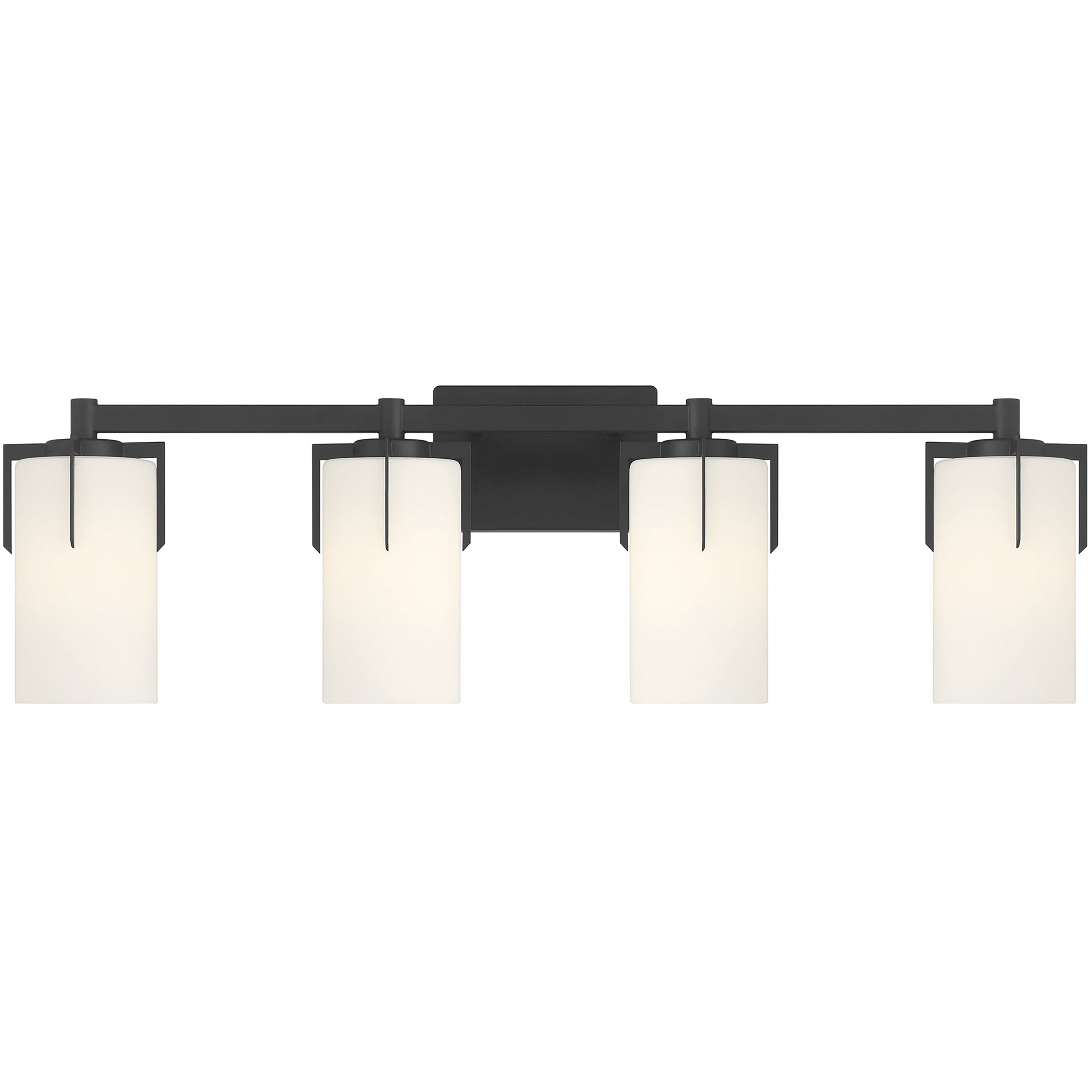 Froselle 4 Light 30.5 inch Matte Black Bathroom Vanity Light Wall Light