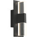 Sean Lavin Lyft LED 12.5 inch Black Outdoor Wall Light in LED 80 CRI 3000K, Clear Glass, In-Line Fuse, Integrated LED