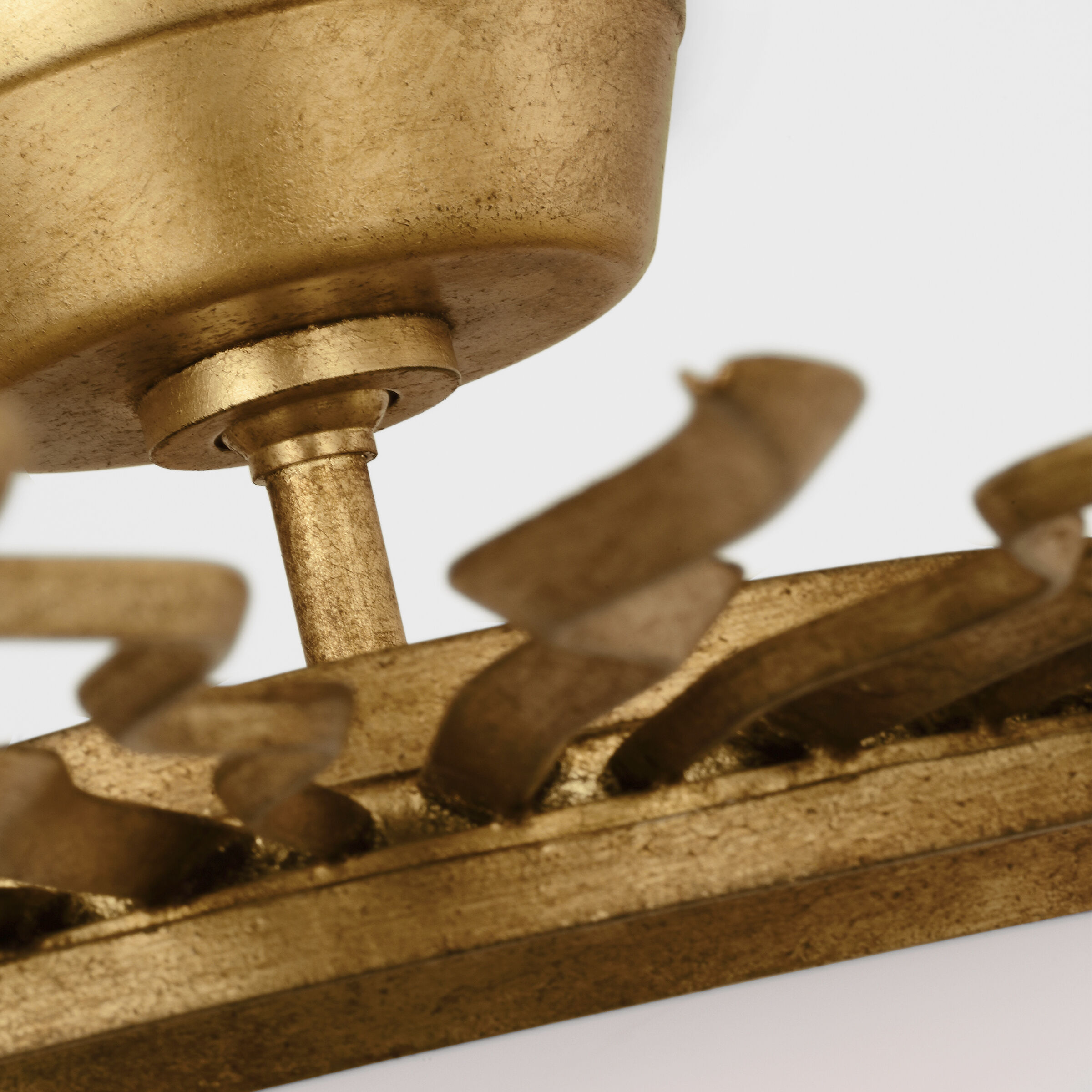 Suzanne Kasler Re LED 30.5 inch Gilded Iron Semi-Flush Mount Ceiling Light