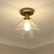 Orwell 1 Light 10 inch Brushed Champagne Bronze Flush Mount Ceiling Light in Clear Glass