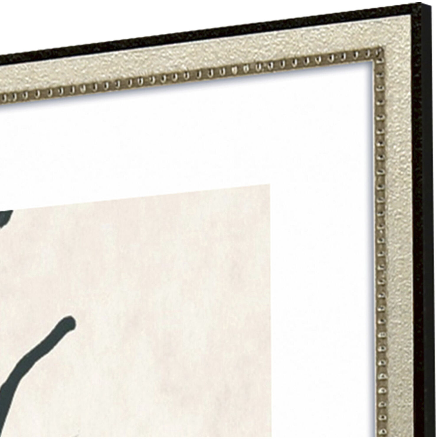 Line Study Beige and Black and Neutral and White Framed Art