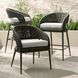 Juri 39.5 inch Porpoise and Charcoal Brown with Dark Gray Outdoor Counter Stool